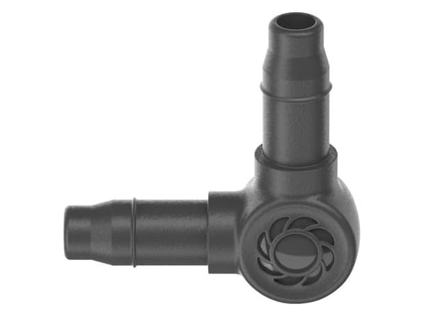Gardena L-Joint, Ledd-tilkobling, Dryppvanningssystem, Plast, Sort, Hankjønn/hankjønn, 4.6 mm