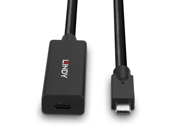 Lindy 43364, 5 m, USB C, USB C, USB 3.2 Gen 2 (3.1 Gen 2), 10 Gbit/s, Svart