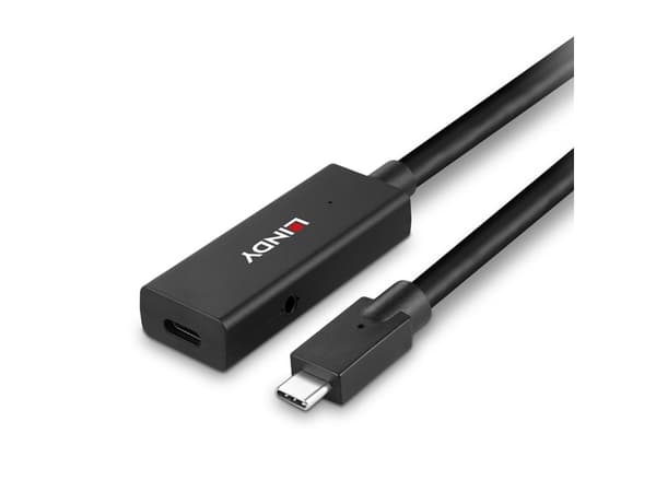 Lindy 43364, 5 m, USB C, USB C, USB 3.2 Gen 2 (3.1 Gen 2), 10 Gbit/s, Svart