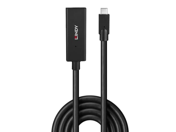 Lindy 43364, 5 m, USB C, USB C, USB 3.2 Gen 2 (3.1 Gen 2), 10 Gbit/s, Svart