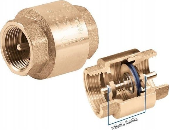 AQUER Tilbakeslagsventil Aquer ZZ1/2 GM TK 1/2" med messingskive