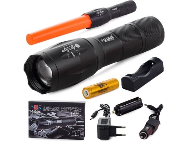 Bailong Taktisk ficklampa med cree zoom XM-L T6 LED modell 1831 universal