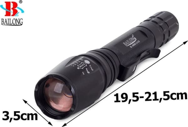 Bailong lommelykt Bailong taktisk lommelykt med LED CREE XM-L T6 modell 8668 universal