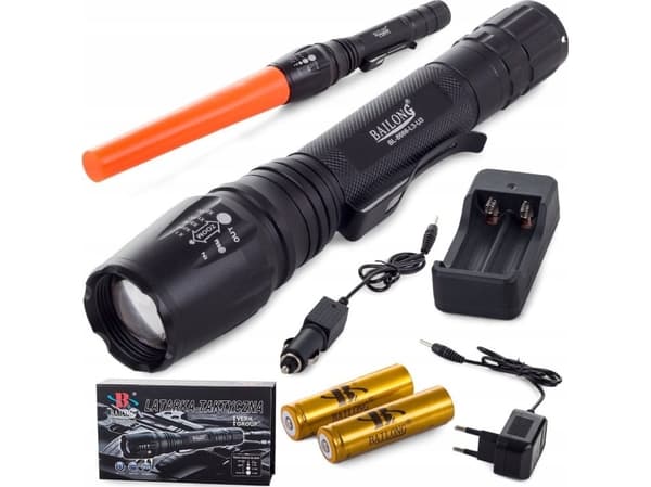 Bailong lommelykt Bailong taktisk lommelykt med LED CREE XM-L T6 modell 8668 universal