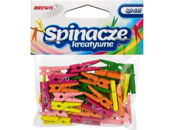 Astra Mini klesklyper, fargerike binders 2,5 cm, 40 stk Brewis