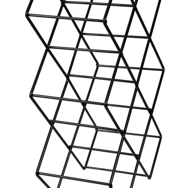 Vinställ Apremont 43x28,5x15 cm metall svart [en.casa]