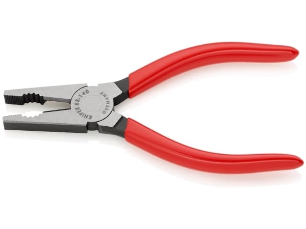 Knipex 03 01 140, Lineman-tång, 1 cm, Stål, Plast, Röd, 140 mm