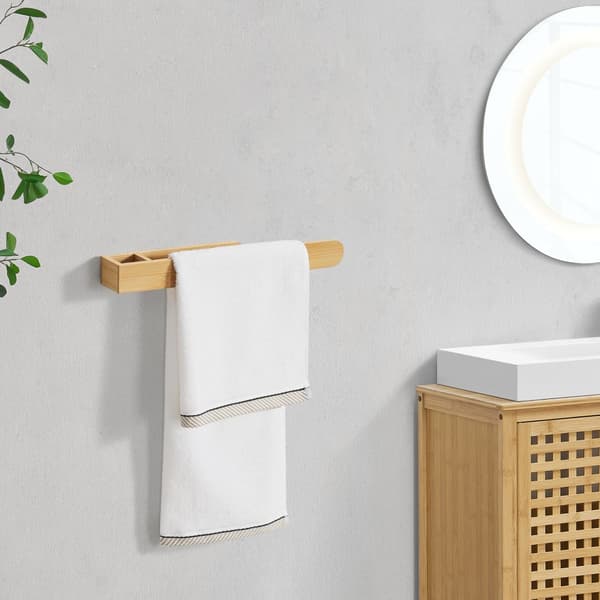 Handduskhållare Tønsberg 38x5x4 cm bambu [en.casa]