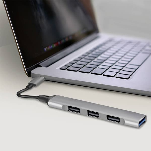 LogiLink UA0392 USB-C® (USB 3.1) Multiport Hubb med USB-C-kontakt Alumniumgrå