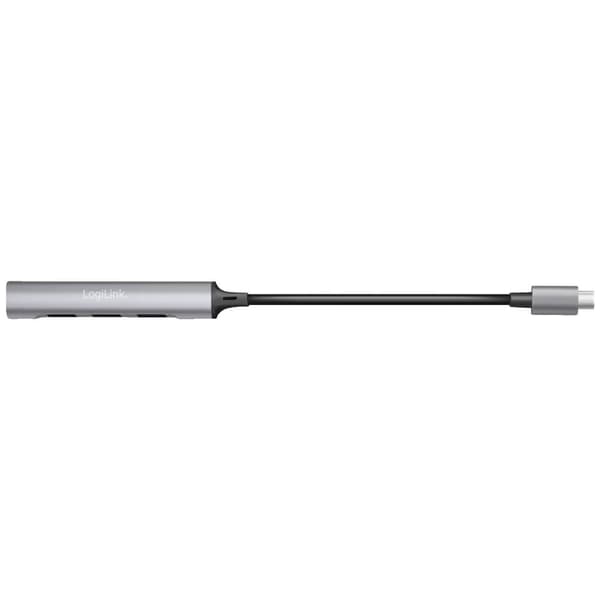 LogiLink UA0392 USB-C® (USB 3.1) Multiport Hubb med USB-C-kontakt Alumniumgrå