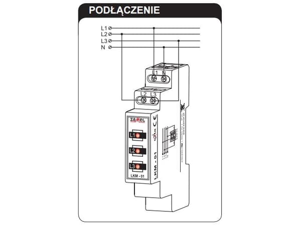 Zamel Virran merkkivalo LKM-01-10 1P 230V 2,8mA LKM-01-40