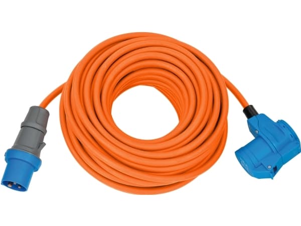 Brennenstuhl CEE-jatkojohto 25m kulmaliittimellä CEE 230V/16A, oranssi
