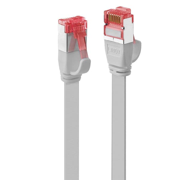 LINDY 47554 RJ45 Nätverkkabel, Patchkabel CAT 6 U/FTP 5.00 m Grå 1 st