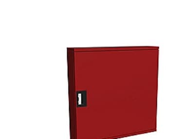 Safeti brandskab T4 30 meter 1" manuel RAL 3002 (rød) vendbar
