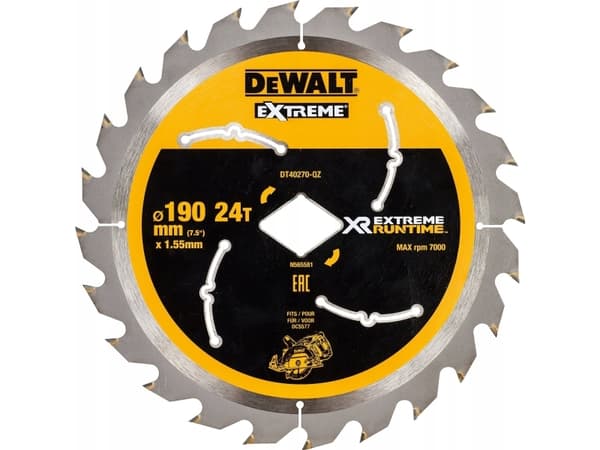DeWalt DT40270 puunleikkuujyrä; 190 mm; T24