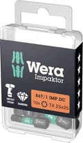 Miniatyrbillede 1 af 2: Wera Skruetrækker bit DC TX 40x25mm Impaktor 10 stk