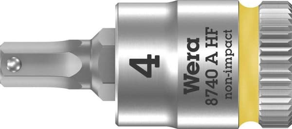 Wera 05003333001 8740 A HF Zyklop topstykke - unbrakon - 4 x 28 mm - 1/4"