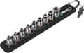Miniatyrbillede 1 af 11: Wera 05003880001 Bælte A 1 9-delt Zyklop Socket sæt på bælte - 1/4"