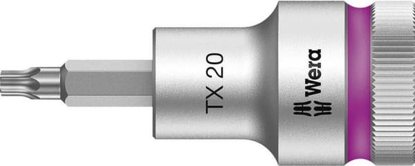 Wera 8767 C HF 05003830001 Indvendig sekskant (TX) Topnøgle bit indsats T 20 1/2 (12,5 mm)