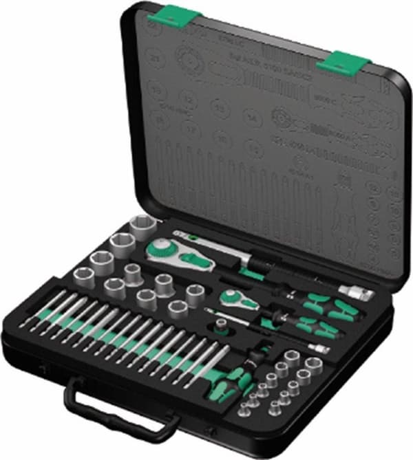 Wera 5160785001 43-delt Zyklop Speed Ratchet Set - Metrisk - 1/4" og 1/2"