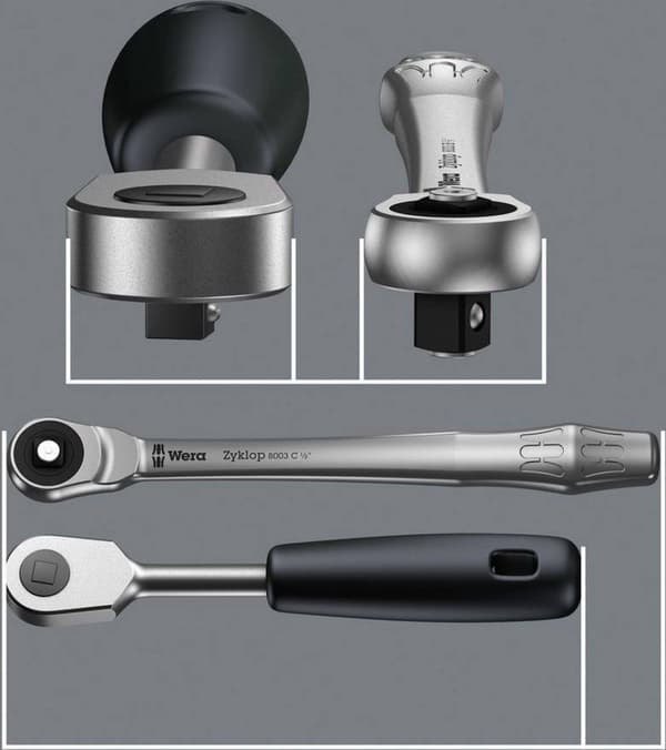 8003 C Zyklop Metallspärr med 1/2 genomgående fyrkant