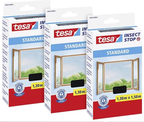 tesa STANDARD 55672-00500-00 Fluenet Hvid 3 stk.