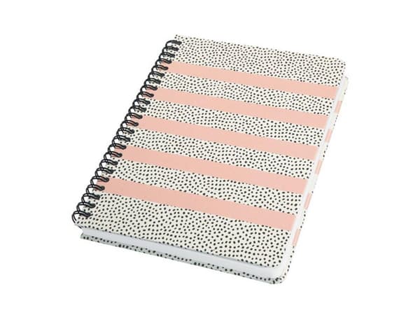 Sigel - spiral notesbog - A5 - Jolie - hardcover - 120 sider - prikker - 100 gram papir - Sweet dots - SI-JN600