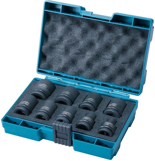 Makita B-66232 9-delt boks med stødfatningssæt - 1/2"