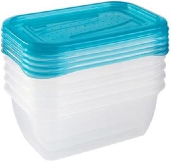 Fredo Fresh Tuoreruokalaatikot Transp/sininen Set 5 15x10x06 - 0,5 L Keeper 30672