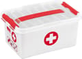 Miniatyrbild 1 av 6: Sunware - Q-line första hjälpen box med insats 6L vit röd - 30 x 20 x 14 cm