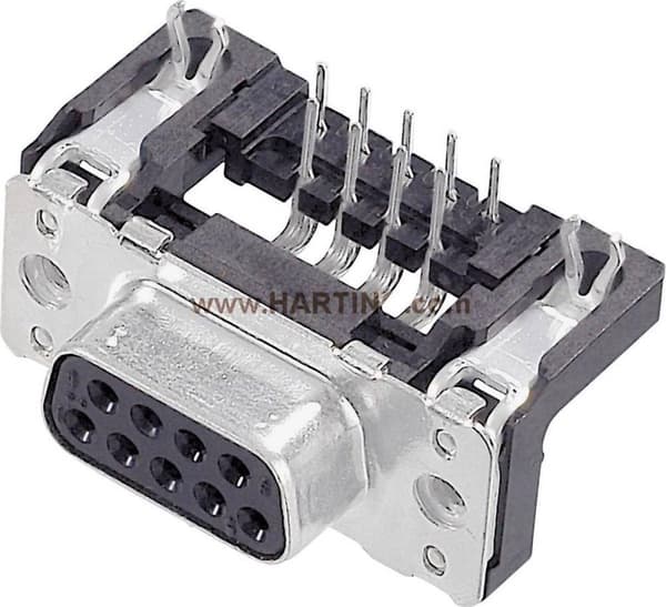 Harting 09 66 152 6612 D-sub hunstik 90 ° Antal ben: 9 Lodning 1 stk.