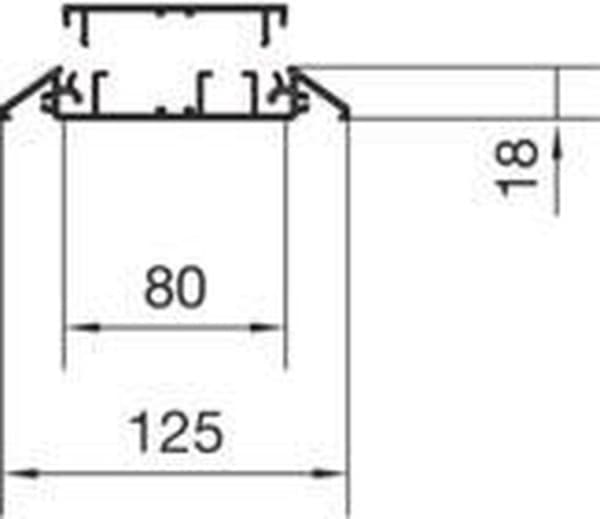 Hager AKA181250ELN 12m Aluminium kabelstyringssystem