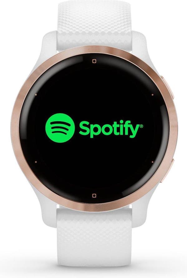 Garmin Venu 2s Health Smartwatch - Amoled touchscreen - Skridttæller - 10 dages batteri - Rose guld/hvid