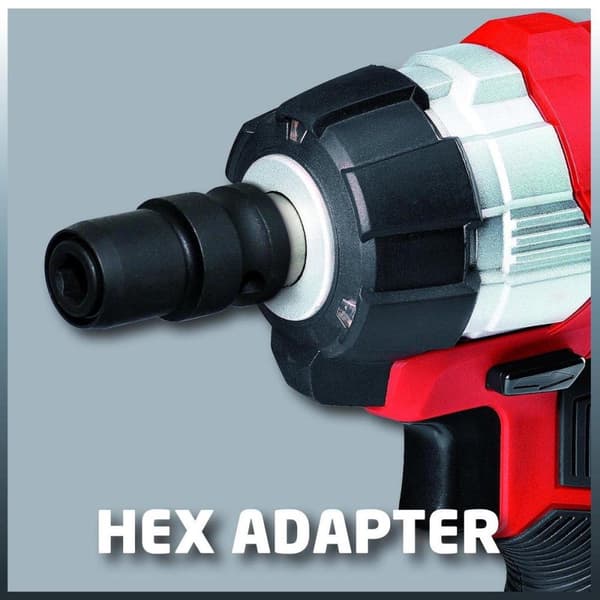 Einhell Cordless impact driver TE-CW 18 Li Børsteløs-Solo Power X-Change (Li-Ion - 18 V - 215 Nm - LED-lys - bitadapter til skruer - uden batteri og o