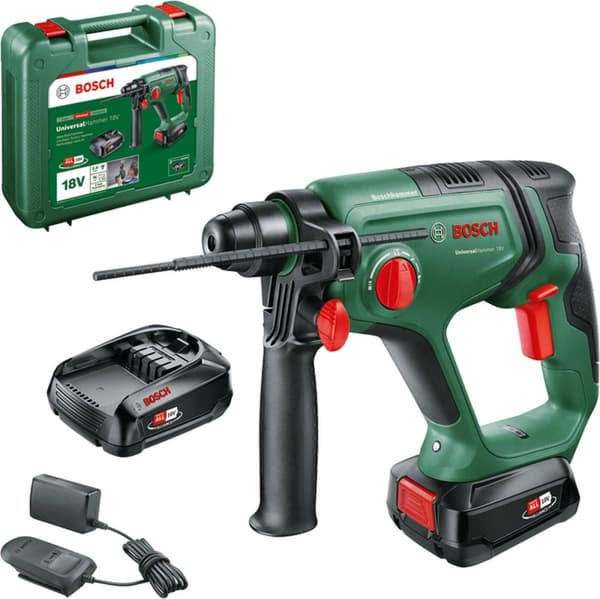 UniversalHammer 18V | 2,0 J | 2 x 2,5 Ah batteri + oplader | I transportsag