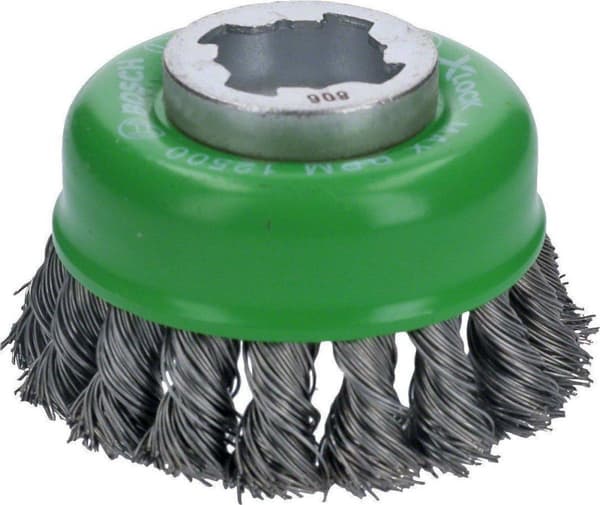 Bosch 2608620729 X-Lock Trådskålsbørste med flettet tråd - rustfrit stål - 0,5 x 75 mm