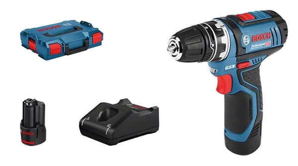 Bosch Professional GSR 12V-15 FC Akku boremaskine - 12 V - Med 2x 2,0 Ah batterier