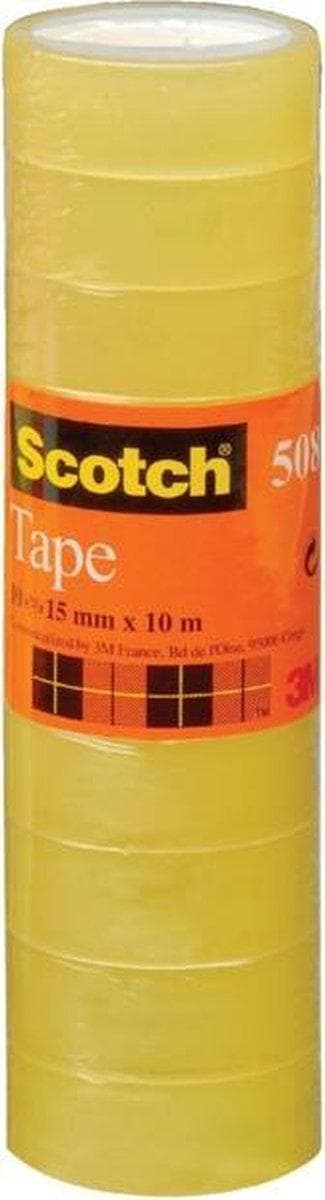 Selvklæbende tape Scotch 508 15mmx10m gennemsigtig