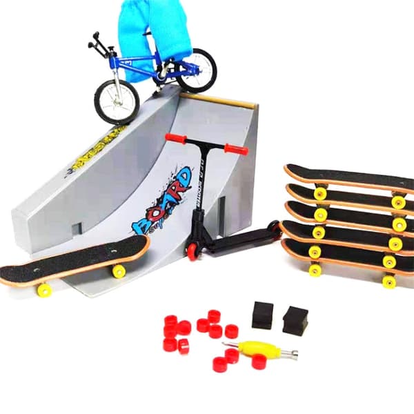Mini Finger Bike Bicycle Finger Skateboards Skate Ramp Parts Set(CDH-7)
