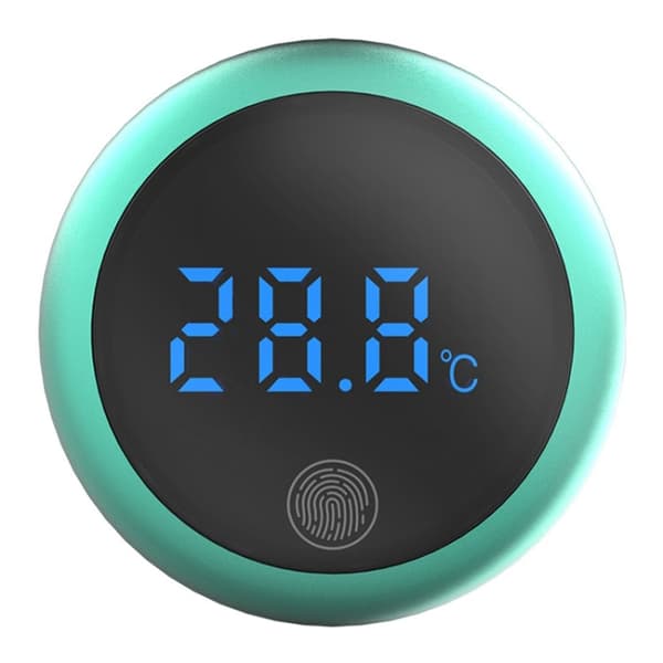 LED Digital Electronic Thermometer Attached To The Outside Of The Aquarium(Green Aquarium)