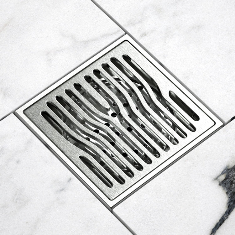 Bathroom Sewer Deodorant Pure Copper Floor Drain, Specification: Brushed Streamline