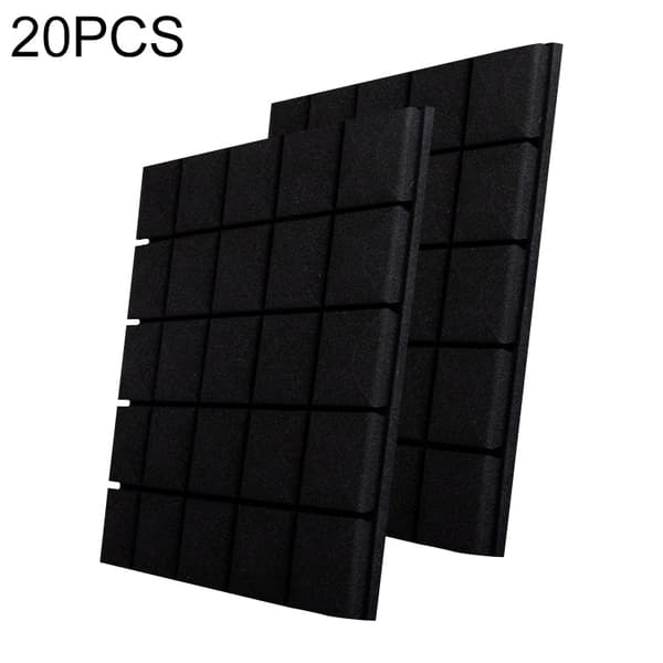 20 PCS Mushroom Head Style Recording Studio Drum Video Room Sound Insulation Board Silencer Cotton(Black)