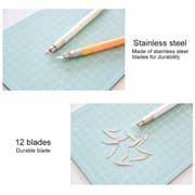 Junesix A5 Cutting Mat Set Cutting Mat & Ruler & Carving Knife(Pink)