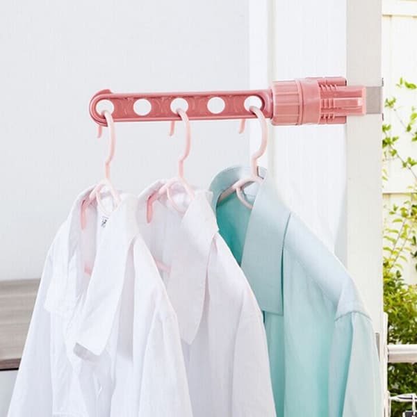 Creative Window Sill Interior Plastic Clothes Hanger Hook(Pink)