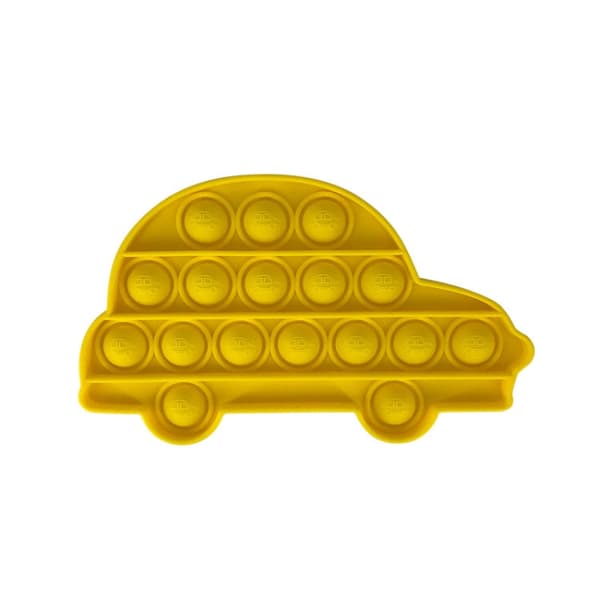 5 PCS Child Mental Arithmetic Desktop Educational Toys Silicone Pressing Board Game, Style: Car  (Yellow)