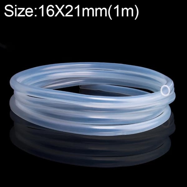 Food Grade Transparent Silicone Rubber Hose Out Diameter Flexible Silicone Tube, Specification:16x21mm(1m)