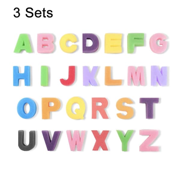 Sponge Painting Brush Children Art Painting Seal Tool, Random Color Delivery(26 Letters)