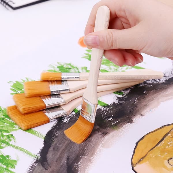 50 PCS Nylon Hair Painting Brush Oil Watercolor Water Powder Paint Brushe(4)