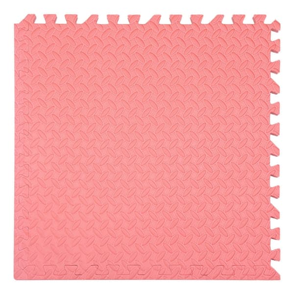 10 PCS Household Children Bedroom Stitching Leaf Pattern Thick Foam Crawling Mat, Size: 60x1.2cm(Red)