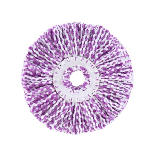 7 PCS Rotating Mop Thickened Fiber Replacement Head(Purple)